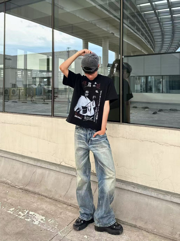 Natural Distressed Jeans