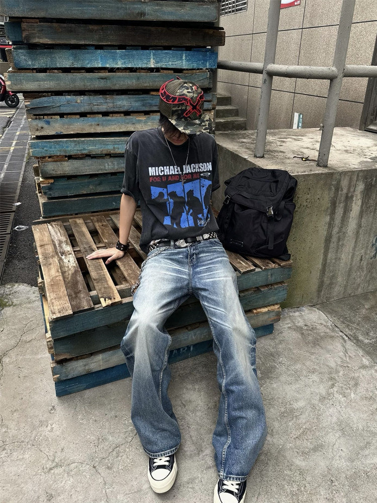 Natural Distressed Jeans