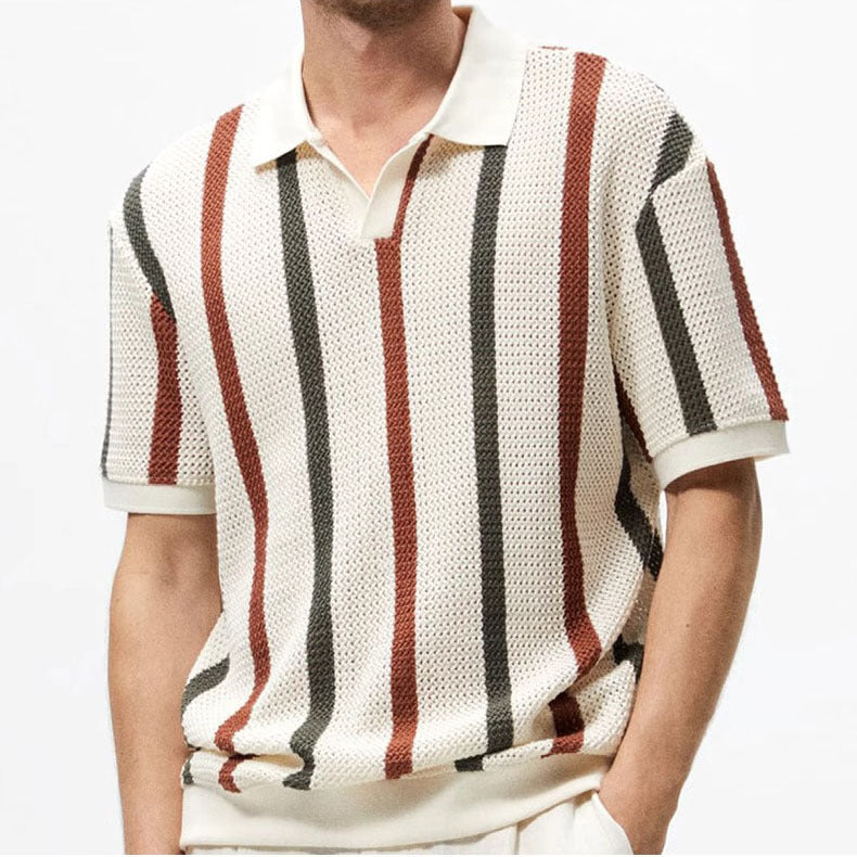 Mens Breathable Slim Fit Polo Shirt