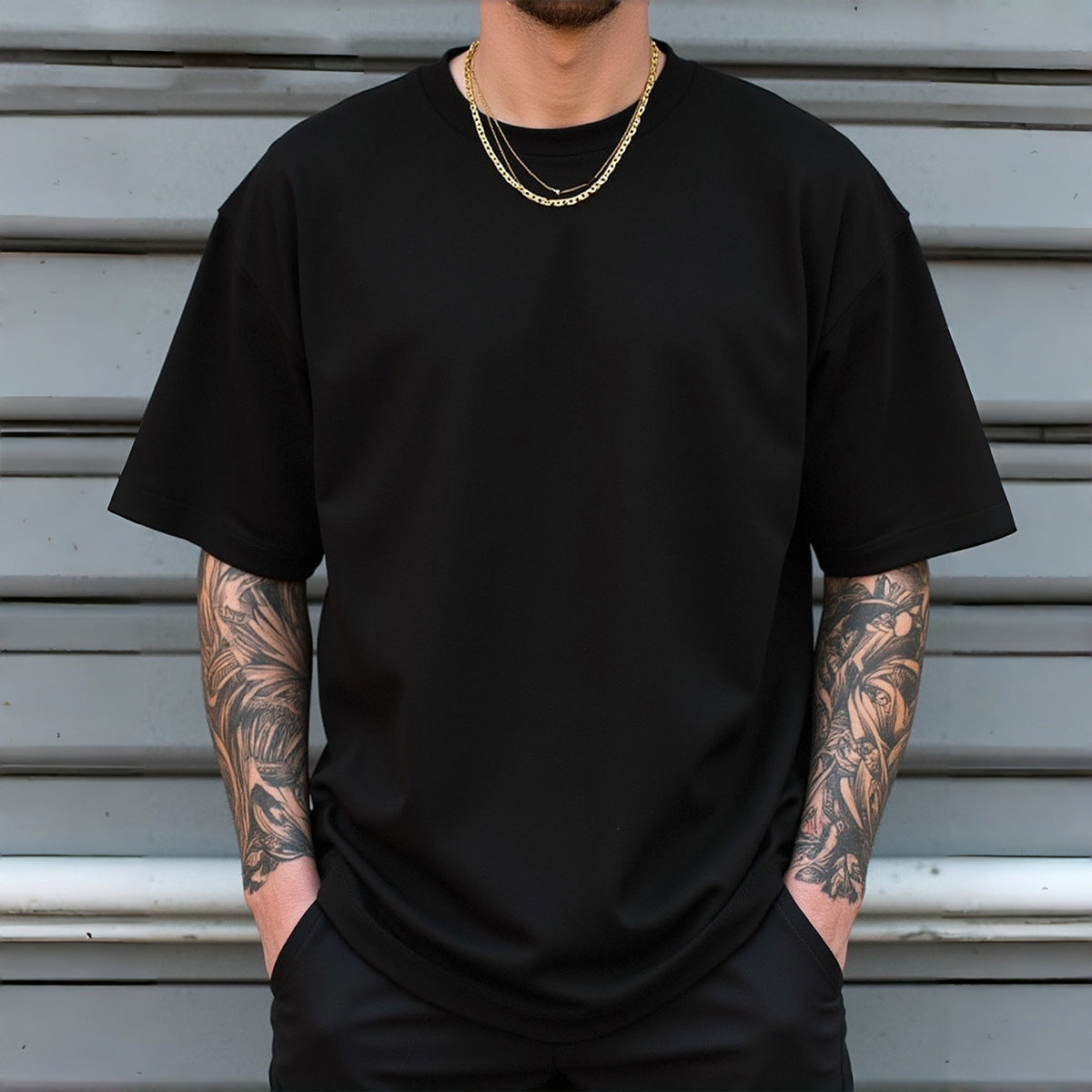 Pure Cotton Round Neck T-Shirt